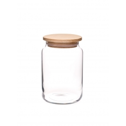 Słoik duży 1000 ml z drewnianym wieczkiem